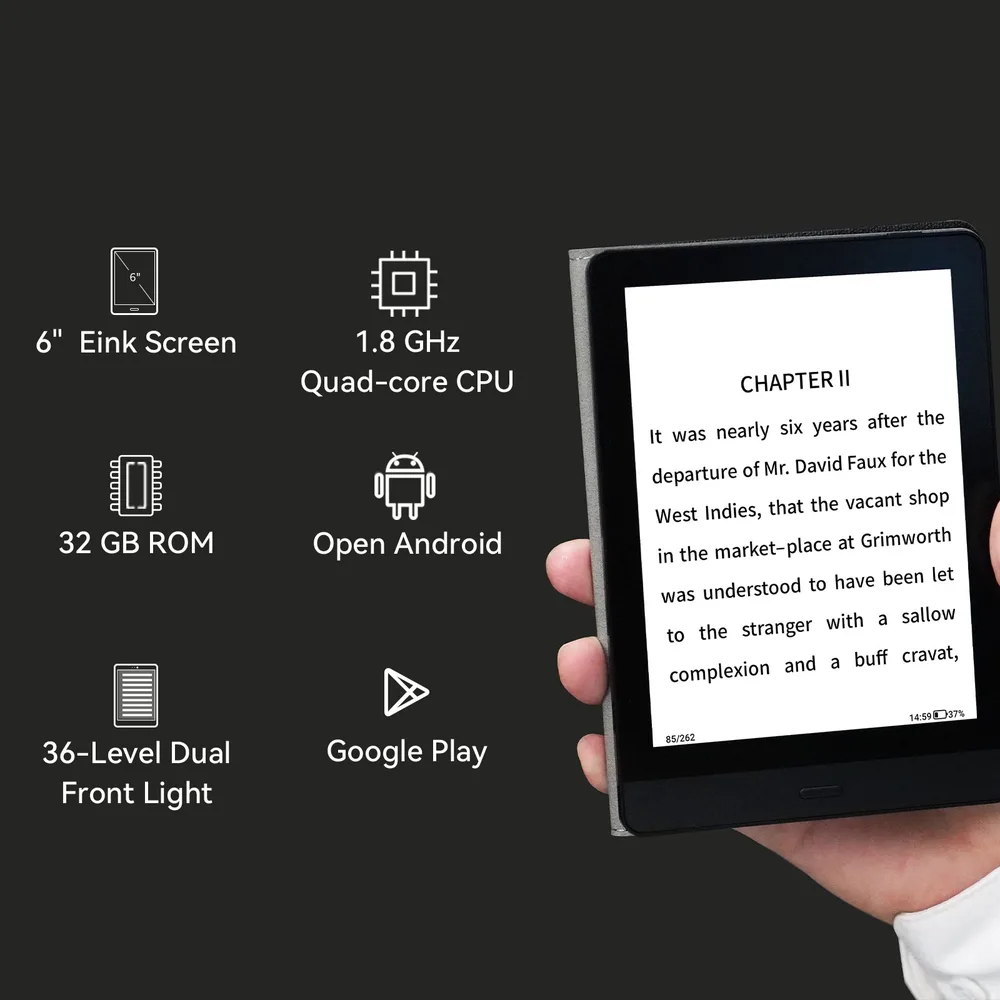 Infografis Android terbuka di Bigme Read