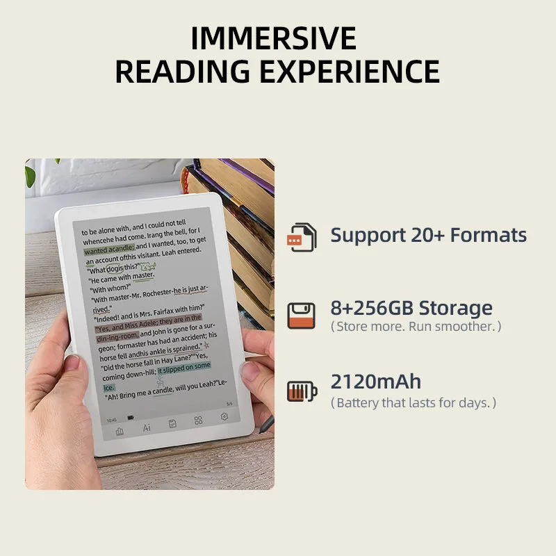 Infografis Bigme B6 Pro dengan baterai 2120 mAh