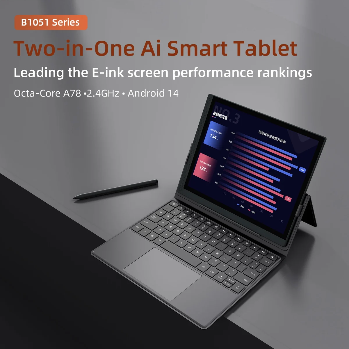 Banner resmi seri Bigme B1051 dengan keyboard